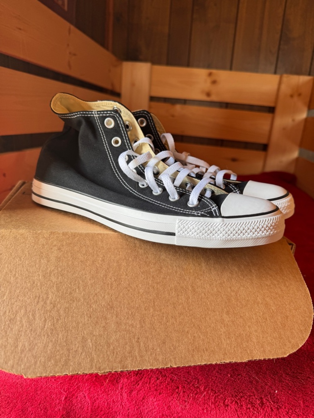 Converse Black and White High-Top Sneakers